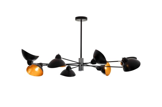 Venture Design Elda taklampe Svart/kobber 104 cm Svart