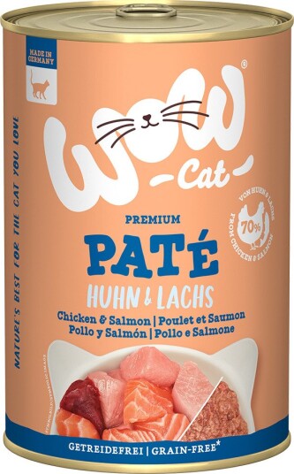 Wow Cat våtfôr Adult og laks Kylling 6 x 400 g