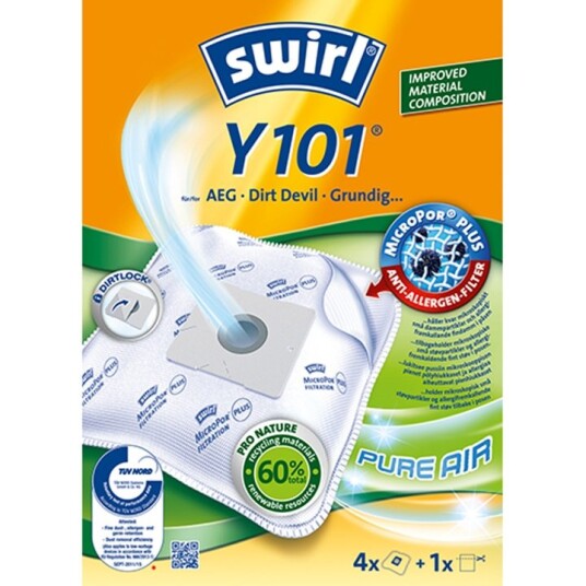 Swirl Dammsugarpåsar Y101 OBS 3X4ST Swirl Dammsugarpåsar Y101 OBS 3X4ST