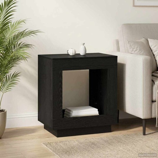 vidaXL Sidetabell Svart eik 60 x 40 x 65 cm Konstruert tre