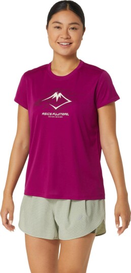 Asics Women's Fujitrail Logo SS Top Blackberry XS, Blackberry