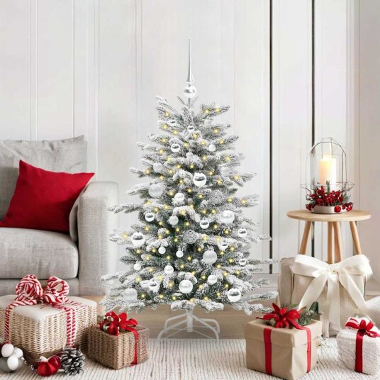  Kunstig sammensatt juletre Hvit 120 cm PE og PVC