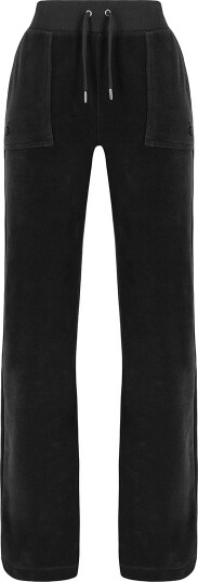 Juicy Couture Del Ray Velour Pant - Black
