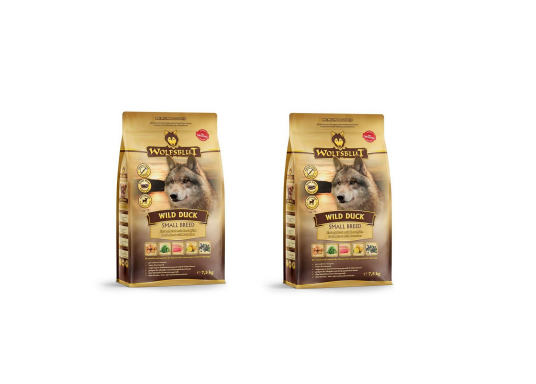 Wolfsblut 2X Dogfood Wild Duck Small Breed Adult 7.5Kg Bundle