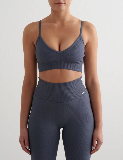 aim´n Ribbed Seamless Deep Cut Bra - Navy - XL aim´n Ribbed Seamless Deep Cut Bra - Navy - XL