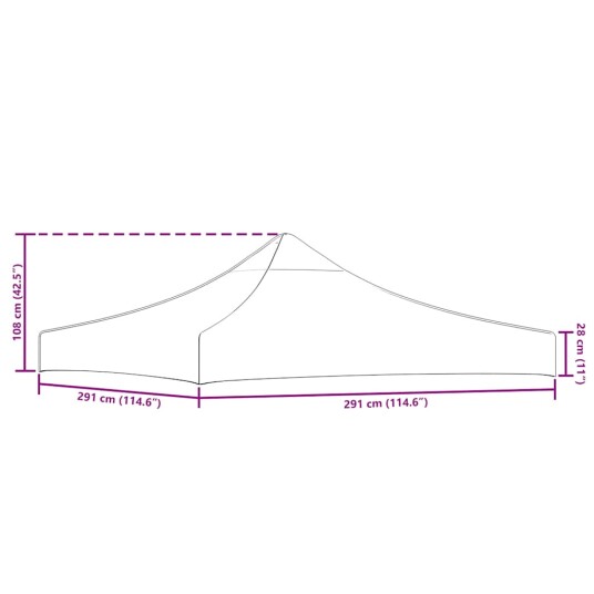 vidaXL Teltduk for festtelt 3x3m gul 270 g/m² vidaXL Teltduk for festtelt 3x3m gul 270 g/m²