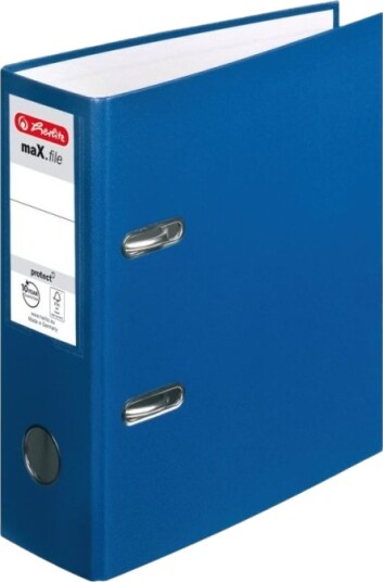 Herlitz Max.File Protect Hevarmbuefil Bokryggbredde: 75 Mm For A5 148 X 210 Mm Blå Herlitz Max.File Protect Hevarmbuefil Bokryggbredde: 75 Mm For A5 148 X 210 Mm Blå