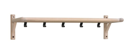 Rowico Home Milford hattehylle Hvitpigmentert eik/svart metall 80 x 33 cm Natur