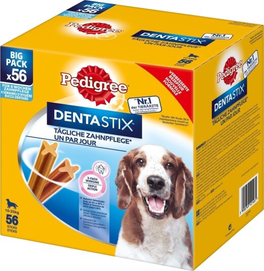 Pedigree DentaStix Megapakke for store hunder 168stk - 112 Daily og 56 Fresh Pedigree DentaStix Megapakke for store hunder 168stk - 112 Daily og 56 Fresh