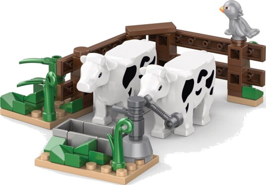 Kiddicraft Brickfarm Ku På Beite Byggesett 5+ År 62 Deler