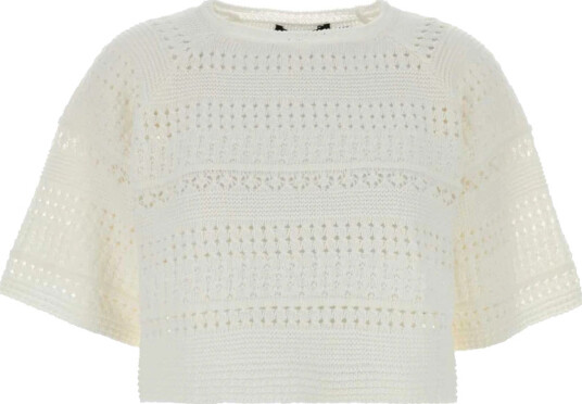 Weekend Max Mara Dame Strikkevarer Hvit XS,