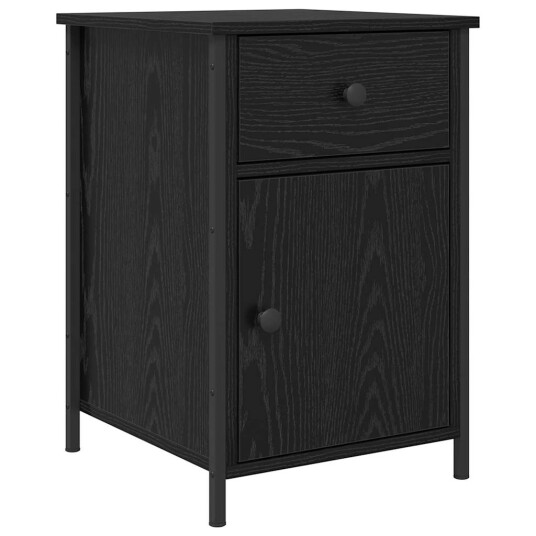  Nattbord 2 stk Sort eik 40x42x60 cm Konstruert tre