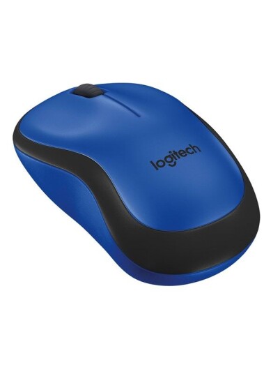 Logitech M220 Silent - Mus - Optisk - 3 knapper - Blå