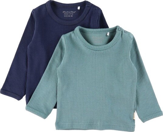 Minymo Blouse Ls (2-Pack) Blue 86