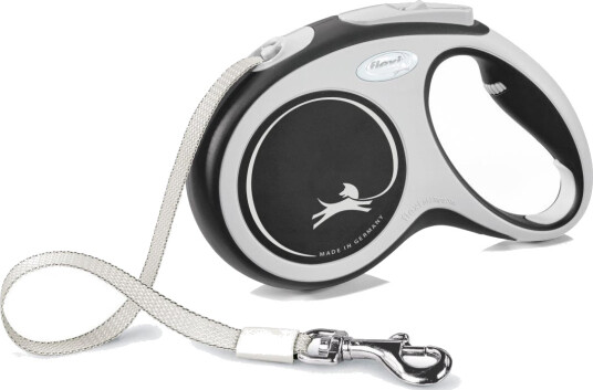 Flexi New Comfort Tape M 5m Hundebånd - Sort, Maks 25kg Flexi New Comfort Tape M 5m Hundebånd - Sort, Maks 25kg