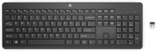 HP 230 Trådløst Fullstørrelsestastatur Svart med 2.4 GHz