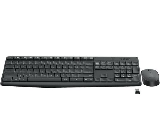 Logitech MK235 - keyboard and mouse set - Czech - Tastatur & Mussett - Tsjekkisk - Svart Logitech MK235 - keyboard and mouse set - Czech - Tastatur & Mussett - Tsjekkisk - Svart