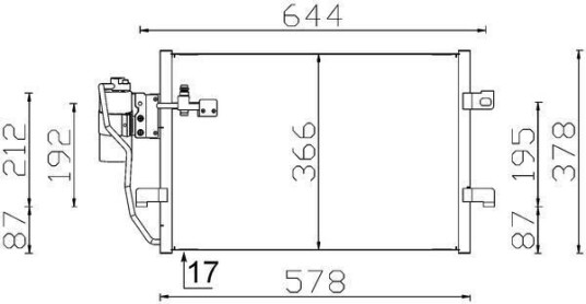 Kondensator MAHLE ORIGINAL AC 351 000S Kondensator MAHLE ORIGINAL AC 351 000S