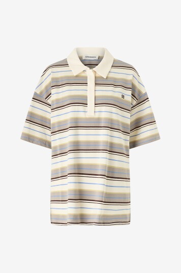 Sofie Schnoor   Pologenser PilSW Oversize Striped Polo Shirt   Brun