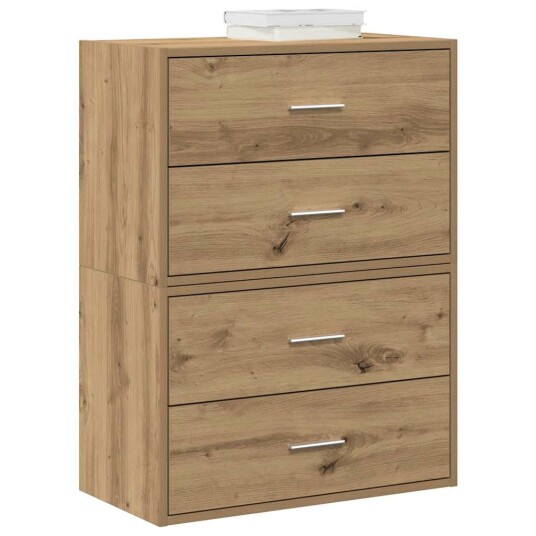  Skap med 2 skuffer 2 stk artisan eik 60x31x40 cm konstruert tre 8721158577177