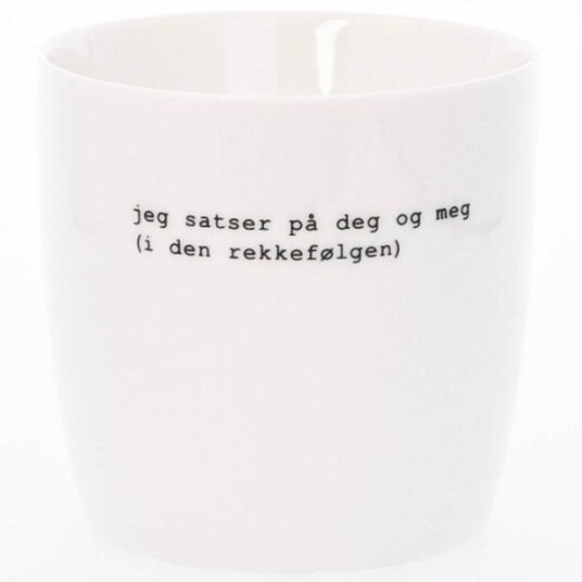Sögne Home  Trygve Skaug krus jeg satser på deg og meg 30 cl hvit