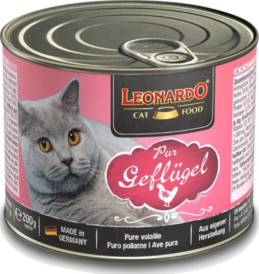 Leonardo Våtfôr All Meat Kattemat Fjærkre Pur 6 X 200 G