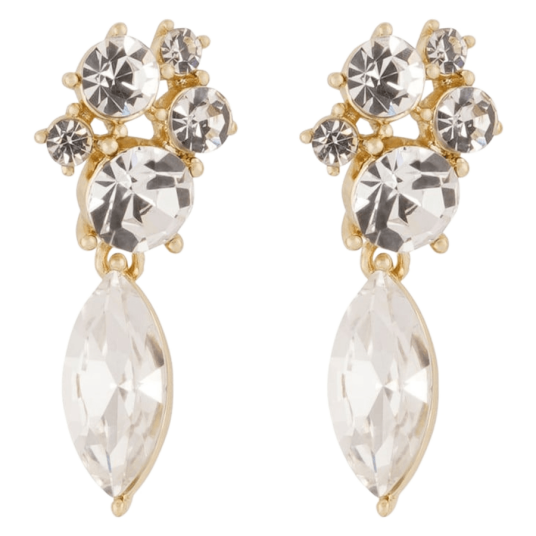 Snö Of Sweden Noctelle Pendant Ear Gold Clear Onesize Snö Of Sweden Noctelle Pendant Ear Gold Clear Onesize