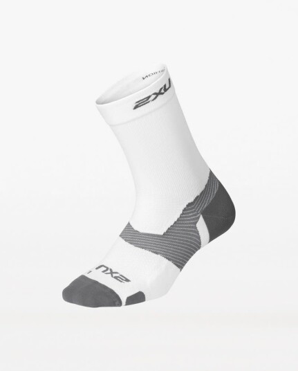 2xu Vectr Light Cushion Crew Sock White/Grey S 2xu Vectr Light Cushion Crew Sock White/Grey S