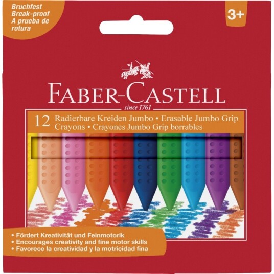 Faber-Castell Erasable Fargestifter Jumbo  Set of 12