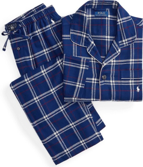 Polo Ralph Lauren Plaid Flannel Sleep Set NAVY RED WHITE PL S Polo Ralph Lauren Plaid Flannel Sleep Set NAVY RED WHITE PL S