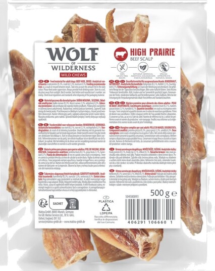 Wolf Of Wilderness Oksehud High Prairie 3 X 500 G