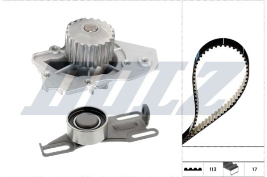 DOLZ KD305 Registerreimsett med vannpumpe