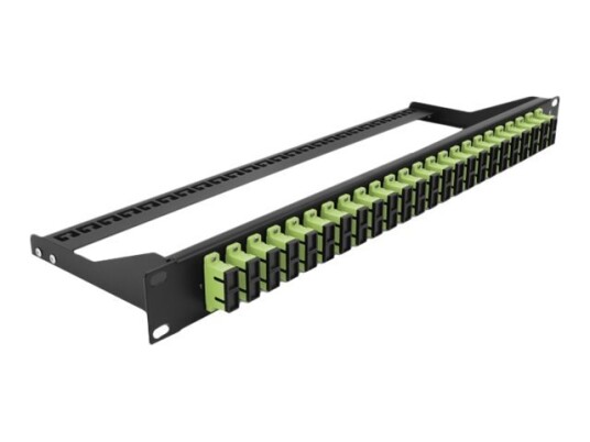 Delock - Koblingspanel - Rackmonterbar - Sc Duplex Mm X 24 - Svart Limegrønn - 1U - 19"