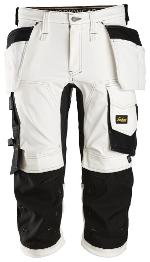 Snickers Workwear 6142 AllroundWork Piratbukse hvit, svart Hvit, Svart, Klær