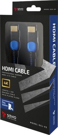 Savio Gcl 02 High Speed Hdmi Kabel Med Ethernet Hdmi Hann Til Hdmi Hann 1.8 M Svart Blå 4K Støtte For Sony Playstation 4 Sony Playstation 4 Pro Sony Playstation 4 Slim Savio Gcl 02 High Speed Hdmi Kabel Med Ethernet Hdmi Hann Til Hdmi Hann 1.8 M Svart Blå 4K Støtte For Sony Playstation 4 Sony Playstation 4 Pro Sony Playstation 4 Slim