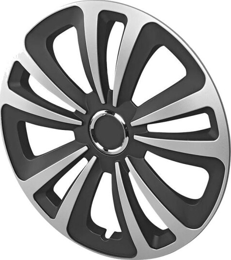 ProPlus Terra Ring Hjulkapselsett - 15", S??lv/Svart - 4 stk.