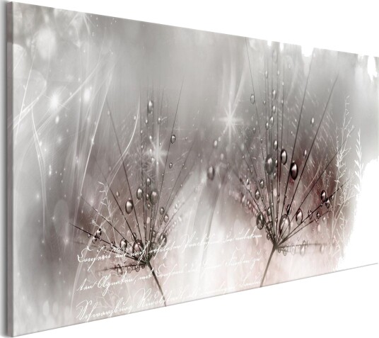 Bilde Drops Of Dew 1 Part Pink Narrow 150x50 Artgeist sp. z o. o.