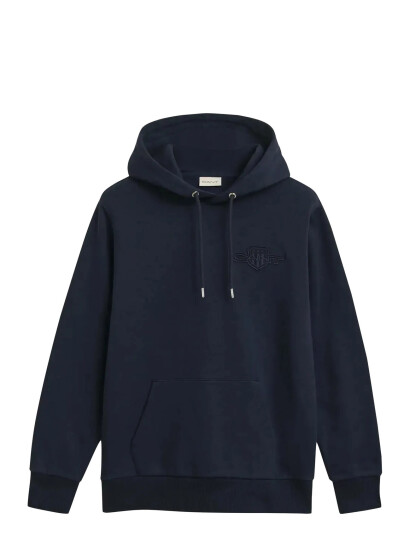GANT Reg Tonal Shield Hoodie - Blue - XXL