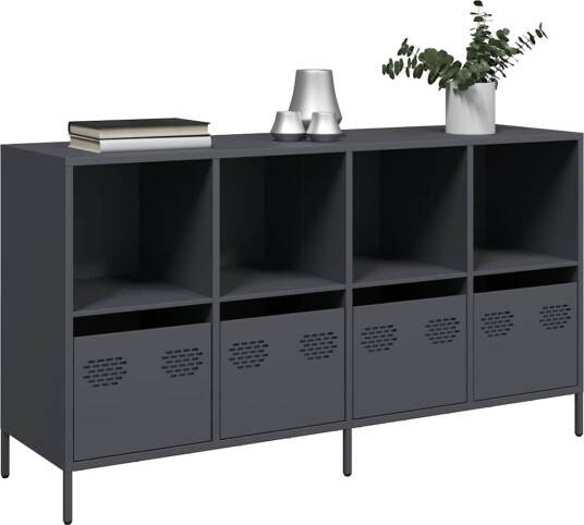Skjenk antrasitt 135x39x73,5 cm kaldvalset stål