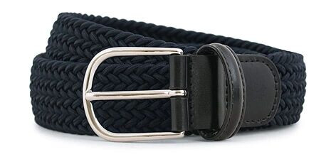Anderson's Stretch Woven 3,5 cm Belt Navy Anderson's Stretch Woven 3,5 cm Belt Navy