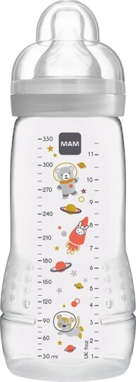 Mam Easy Active Tåteflaske Fra 4 Måneder 330ml Grå Mam Easy Active Tåteflaske Fra 4 Måneder 330ml Grå