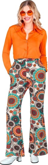 Mandalamønstret Hippie Kostymebukse til Dame Large/X Large Mandalamønstret Hippie Kostymebukse til Dame Large/X Large