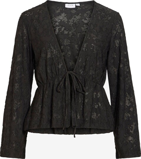 Vila Kardigan Vicapera V Neck L/S Cardigan Svart