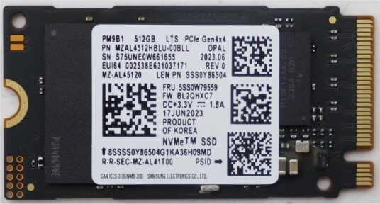Lenovo Ssd 512 Gb Intern 5SS0W79559