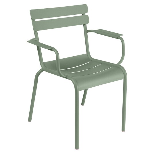 Fermob Luxembourg Stol Med Armlener Hagestoler Aluminium Cactus 4101484