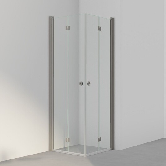 INR Iconic Nordic Rooms Dusjhjørne Linc Angel Flex Standardmål Stone / 70x70cm Klart Glass