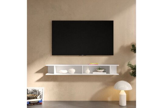 Vegghylle Monaco 138x21 cm Hvit