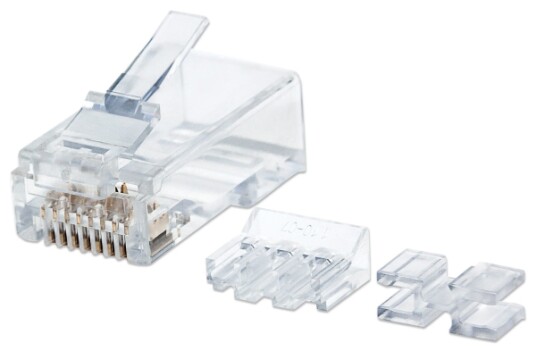 Intellinet 790550 Rj45 Gjennomsiktig Polykarbonat Cat6a U/Utp Utp Gull 790550
