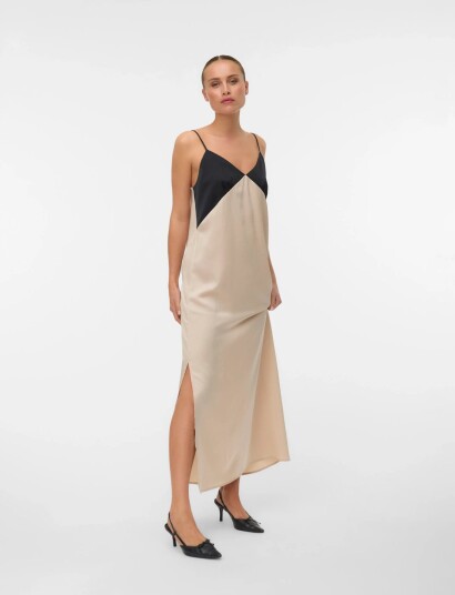 Vero Moda Vmjoy Singlet Ankle Dress Wvn Btq   Cream   S