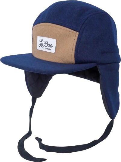Lil" Boo Block Wool Navy/Brown W. Ears - NAVY/BROWN - 7-14Y